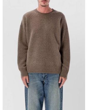 Roberto Collina Long Sleeve Casentino Crew Neck Top - Brown