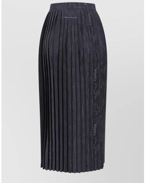 MM6 by Maison Margiela Midi Pleated Skirt - Blue