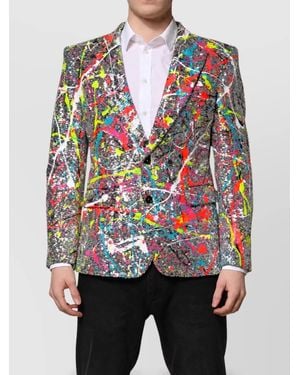 Dolce & Gabbana Silk Single-Breasted Blazer - Red