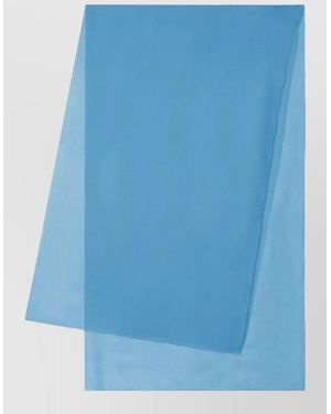 Alberta Ferretti Silk Scarf Rectangular Shape Lightweight Design - Blue