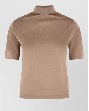 Courreges Wool Turtleneck Jumper - Natural
