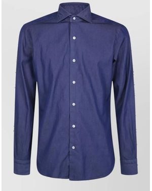 Barba Napoli Denim Shirt - Blue