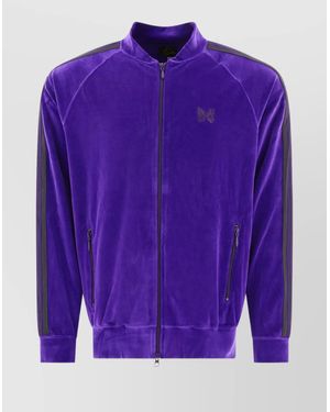 Needles Pullover Plush Striped Accents - Purple