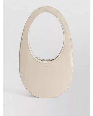 Coperni Mini Swipe Leather Tote Bag - White