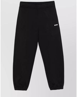 MSGM Cotton Track Pants - Black