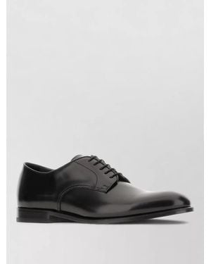 Doucal's Leather Derby Lace-Up Shoes - Gray