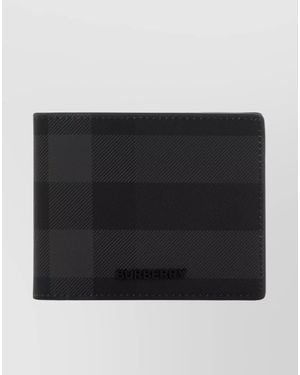 Burberry Check Bifold Wallet - Black