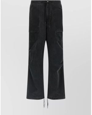 Entire studios Cargo Trousers Wide Leg Back Pocket - Black