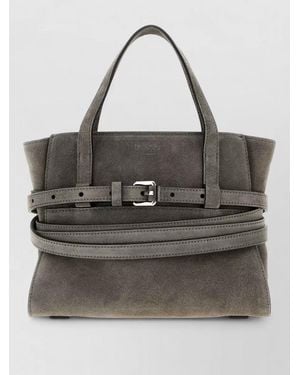 Moschino Suede Tie Me Handbag Top Handles - Multicolor