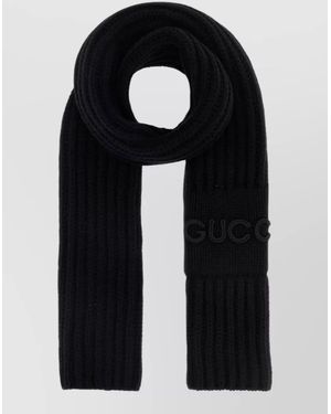 Gucci Cashmere Wool Scarf - Black