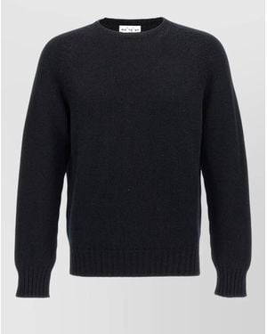 Ma'ry'ya Knit Pullover Crew Neck Long Sleeves - Blue