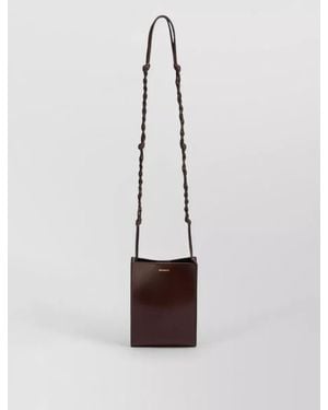 Jil Sander Small Leather Crossbody Bag Hardware - White