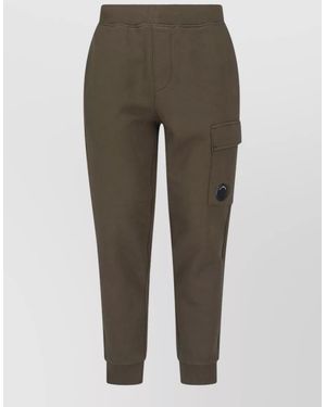 C.P. Company Cargo Trousers Ribbed Cuffs Side Pockets - Green