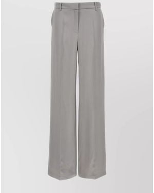 Magda Butrym Wool Wide-Leg Trousers - Grey