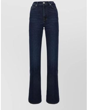 7 For All Mankind Denim Trousers Five Pocket Belt Loops - Blue