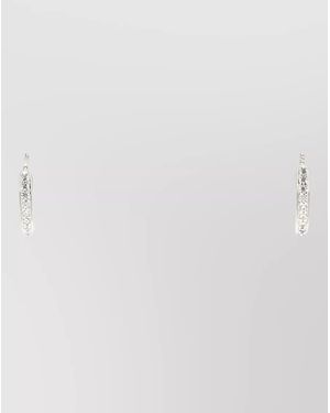 Swarovski Hoop Earrings - White