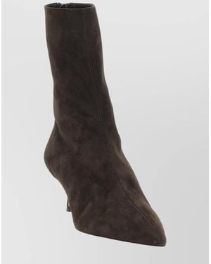 Aquazzura Ankle Boots With Pointed Toe And Kitten Heel - Black