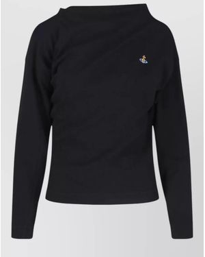 Vivienne Westwood Long Sleeve Ribbed Knit Top - Black