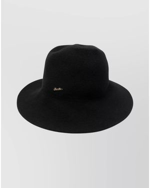 Borsalino Fine-Knit Cashmere-Blend Cloche Hat - Black