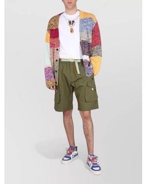 Marcelo Burlon Cotton Cargo Shorts - Multicolour