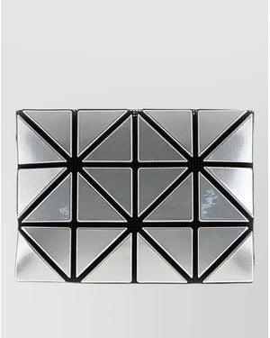 Issey Miyake Prism Card Holder Reflective Geometric Surface - Metallic
