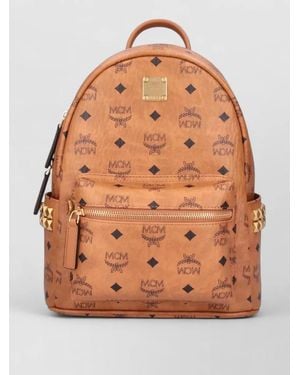 MCM Printed Leather Backpack - Orange