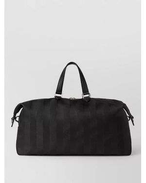 Fendi Pequin Nylon Duffel Bag - Black