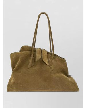 The Attico La Passeggiata Medium Leather Tote Bag - Natural