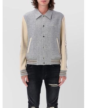 Amiri Wool Bones Bomber Jacket - Grey