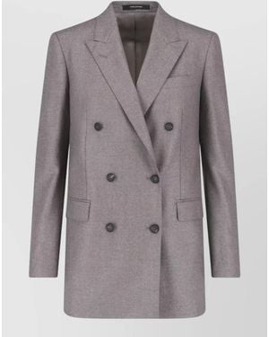 Tagliatore Virgin Wool Cashmere Blazer - Gray