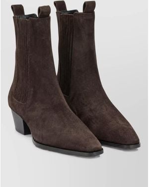 Aeyde Leather Ankle Boots - Brown