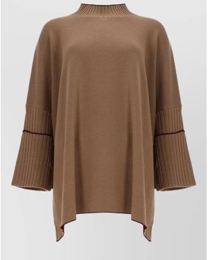 Herno Oversized Wool Sweatshirt - Brown