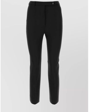 Sportmax Wool Cropped Trousers - Black