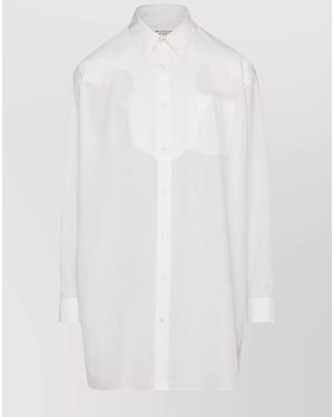 Maison Margiela Cotton Oversized Shirt Dress - White