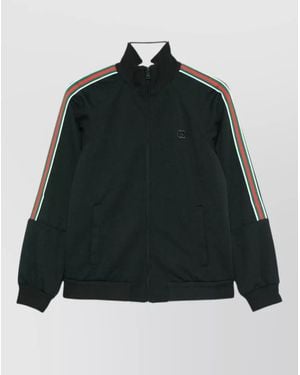 Gucci Technical Jersey High Neck Zip Jacket - Black