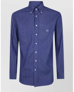 Etro Cotton Classic Shirt - Blue