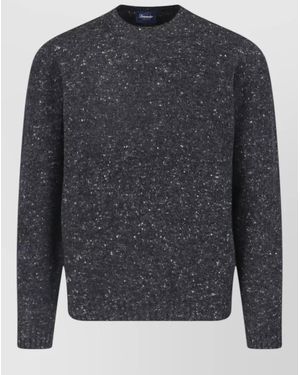 Drumohr Round Neck Sweater Long Sleeves Knitwear - Gray