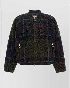 Barbour Checked Fleece Jacket - Black