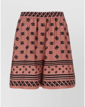 Dolce & Gabbana Silk Short Shorts - Red