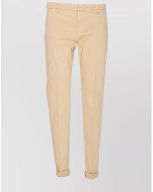 Dondup Slim-Fit Straight-Leg Trousers - Natural