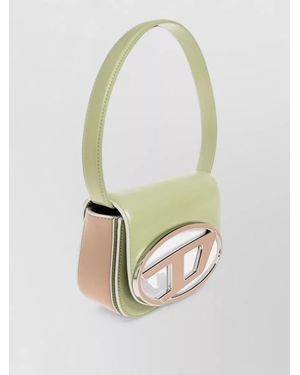 DIESEL Shoulder Bag Smooth Finish Adjustable Strap - White