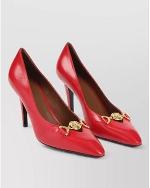 Versace Leather Court Shoes - Red