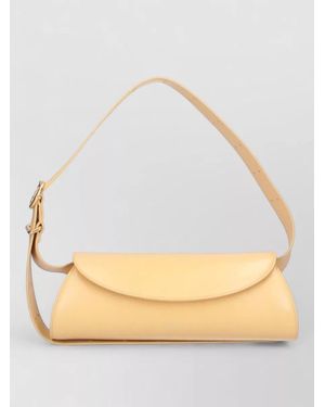 Jil Sander Shoulder Bag Adjustable Strap Buckle Detail - Natural