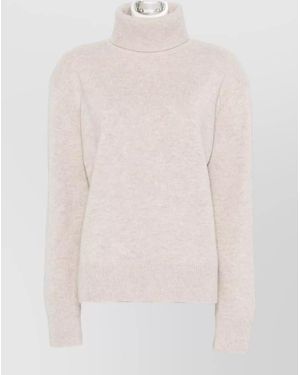 Frankie Shop Cashmere Wool Crewneck Sweatshirt - White
