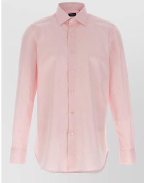 Finamore 1925 Cotton Long-Sleeve Shirt - Pink