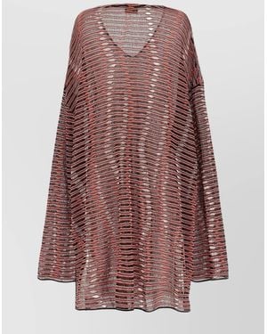 VITELLI Wave Jacquard Jumper - Brown