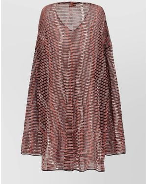 VITELLI Wave Jacquard Jumper - Brown