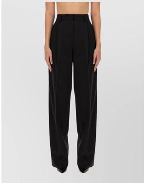Thelatest Wool-Blend Regular-Fit Wide-Leg Trousers - Black