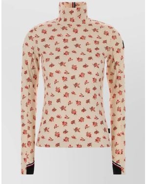 Moncler Printed Stretch T-Shirt - Pink