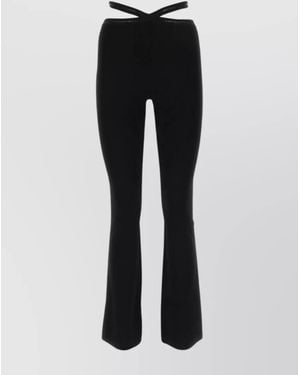 Alexander Wang High-Rise Logo-Print Leggings - Black